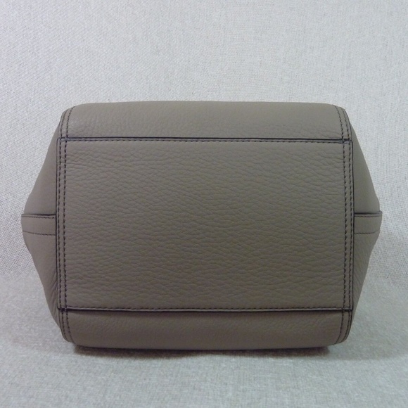 New Tory Burch Half-Moon Gray Leather Small Satchel/Shoulder/Crossbody Bag AUTH - Picture 8 of 13